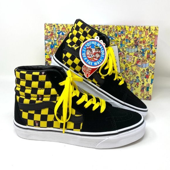 💖MEGA SALE💖VANS x Where’s Waldo Sk8-Hi Checker Black Suede Women's VN0A32QG4UE - Picture 7 of 8